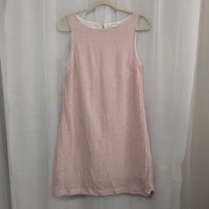 BeachLunchLounge Womens Dress Alina LInen Striped Shift Size S